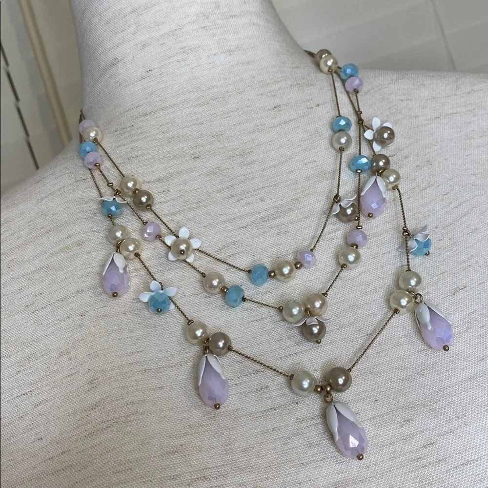 Multi-Layered Pearl and Bead Necklace